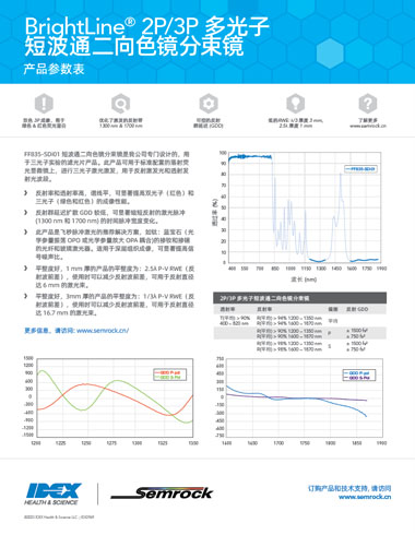 2P/3P 多光子短通二向色镜分束镜