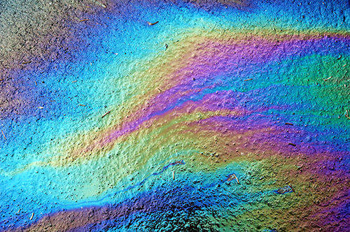 oil slick on water