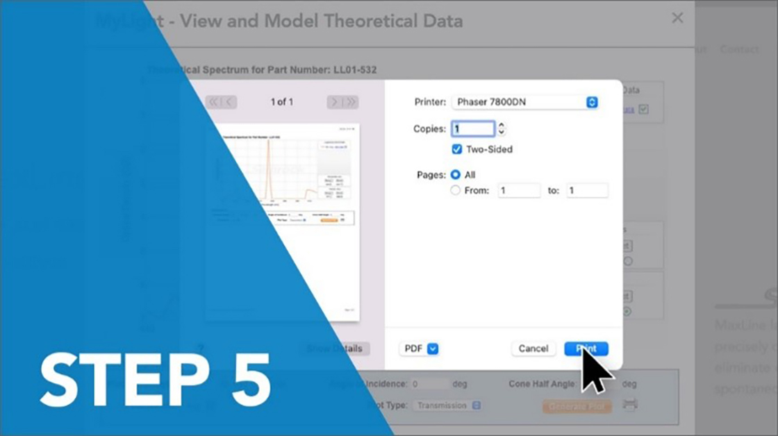 Step 5: Share Data with Colleagues by Clicking the Printer Icon